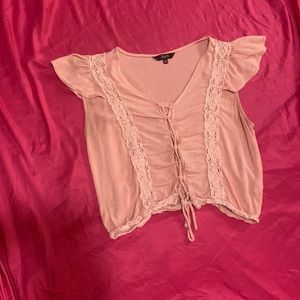 Pink lace shirt